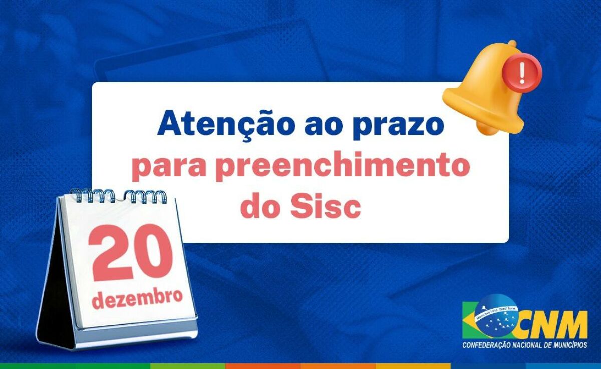 Imagem principal de Prazo para preenchimento do SISC referente ao 4º trimestre de 2025 encerra dia 20 de dezembro
